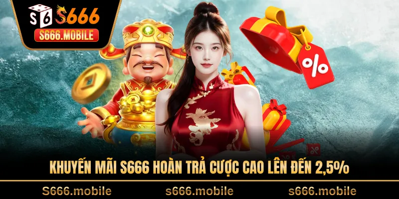 Khuyến mãi S666 hoàn trả cược cao lên đến 2,5%